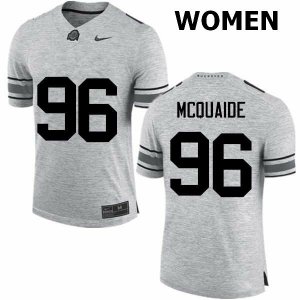 NCAA Ohio State Buckeyes Women's #96 Jake McQuaide Gray Nike Football College Jersey NTA2245WF